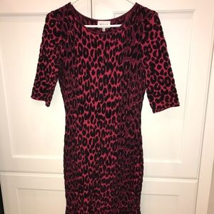 Milly Cheetah Print Sweater Dress